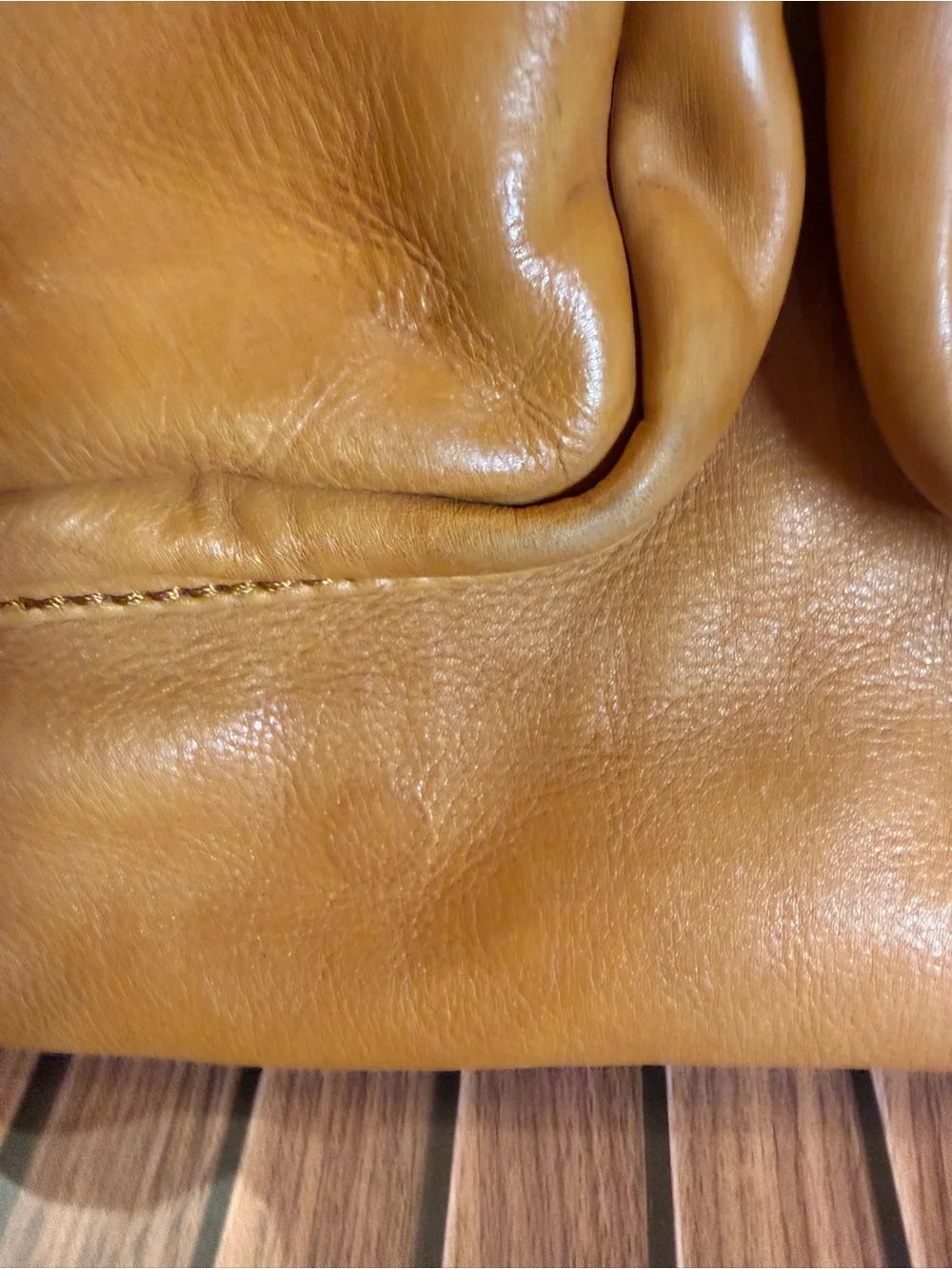J.Crew Vintage 2010 Cognac Leather Large Utility Tote Bag 26082
